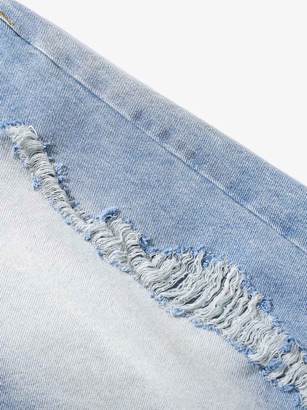 Distressed Faded Baggy Jorts 