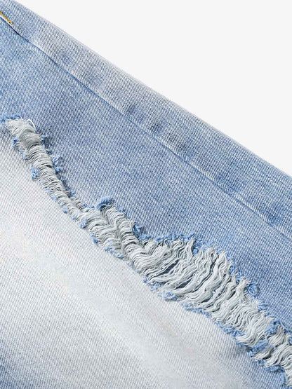 Distressed Faded Baggy Jorts 