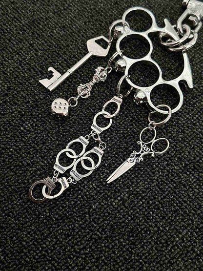 Knuckle Duster Multi-Charm Keychain 