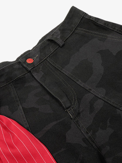 Vintage Camouflage Denim Jorts 