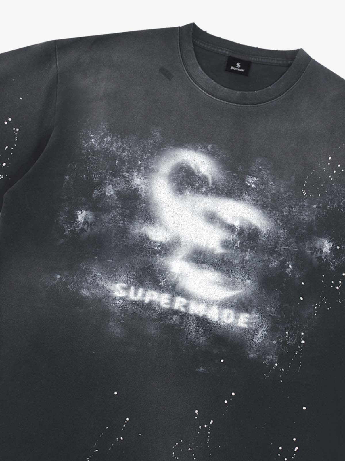 Washed Spray Graphic T-Shirt 