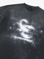 Washed Spray Graphic T-Shirt 