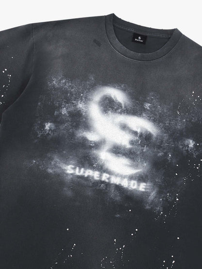 Washed Spray Graphic T-Shirt 
