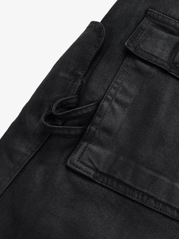 Industrielle Cargo-Shorts mit mehreren Taschen im Used-Look