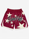 Cotton Blend Orange Leopard Print Shorts with Black Trim 