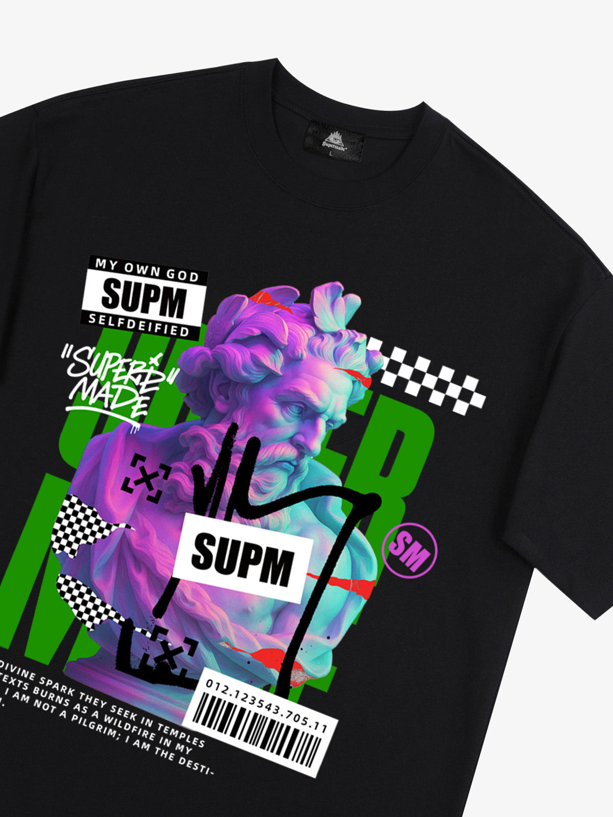 Unique Graphic T-Shirt with Bold Artistic Design for Men 