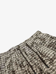 Distressed Plaid Casual Trousers