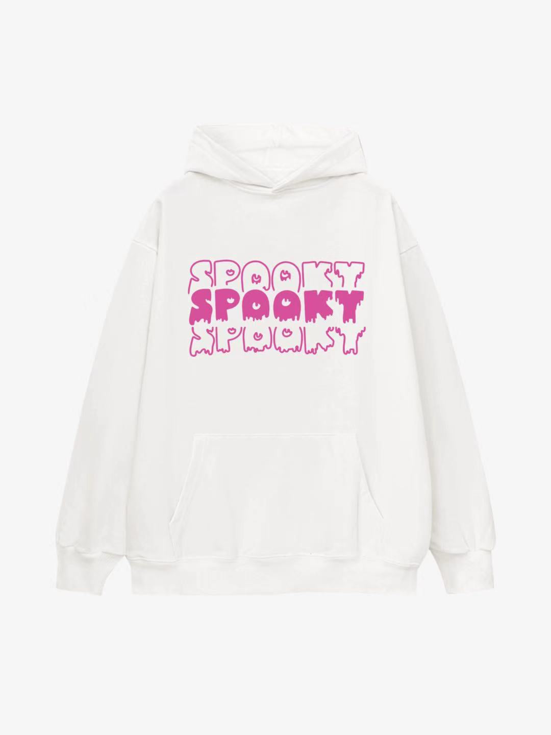 Spooky Halloween Pumpkin Design Cotton Hoodie 