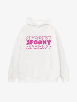 Spooky Halloween Pumpkin Design Cotton Hoodie 