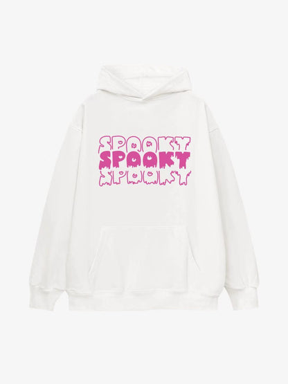 Spooky Halloween Pumpkin Design Cotton Hoodie 