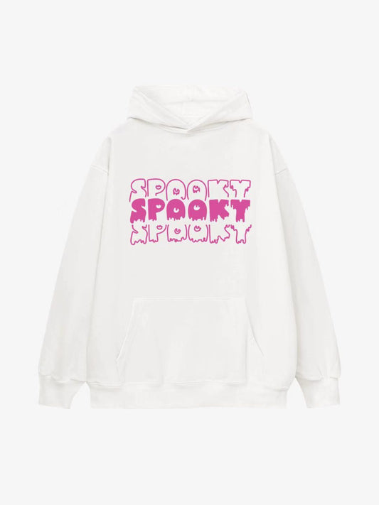 Spooky Halloween Pumpkin Design Cotton Hoodie 