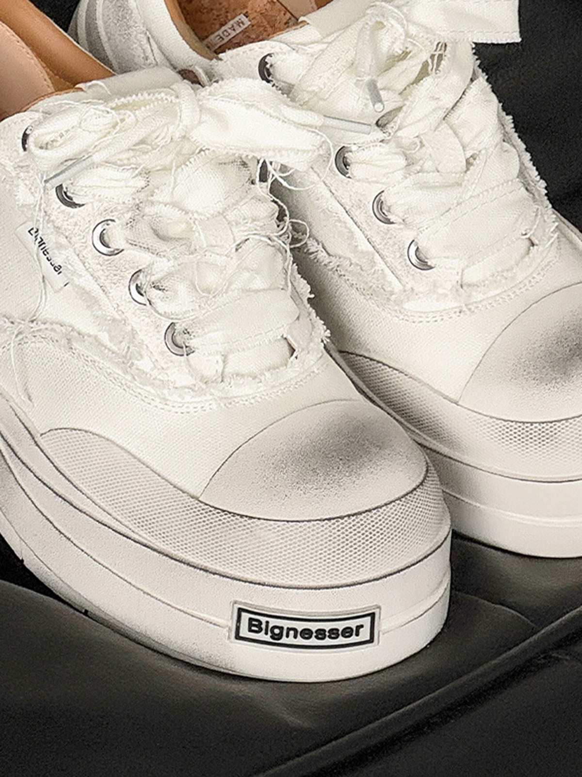 Retro Big-head Bandage Platform Canvas Shoes