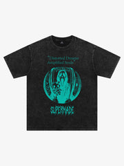 Vintage Washed Distorted Graphic T-Shirt 