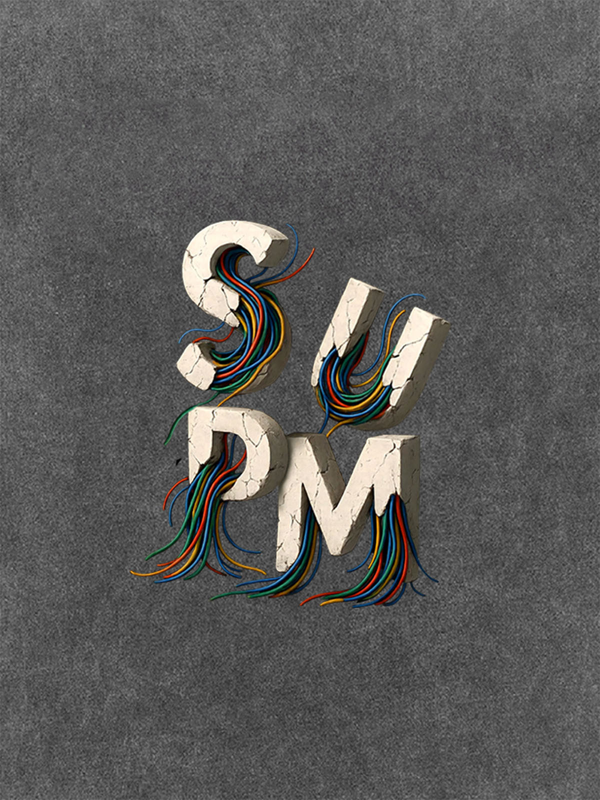 supm cable graphic T-shirt 