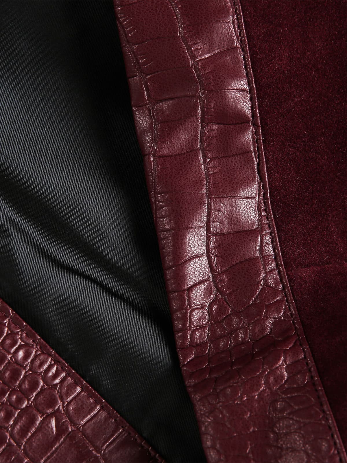 Vintage Suede PU Leather Collar Zip Up Jacket 