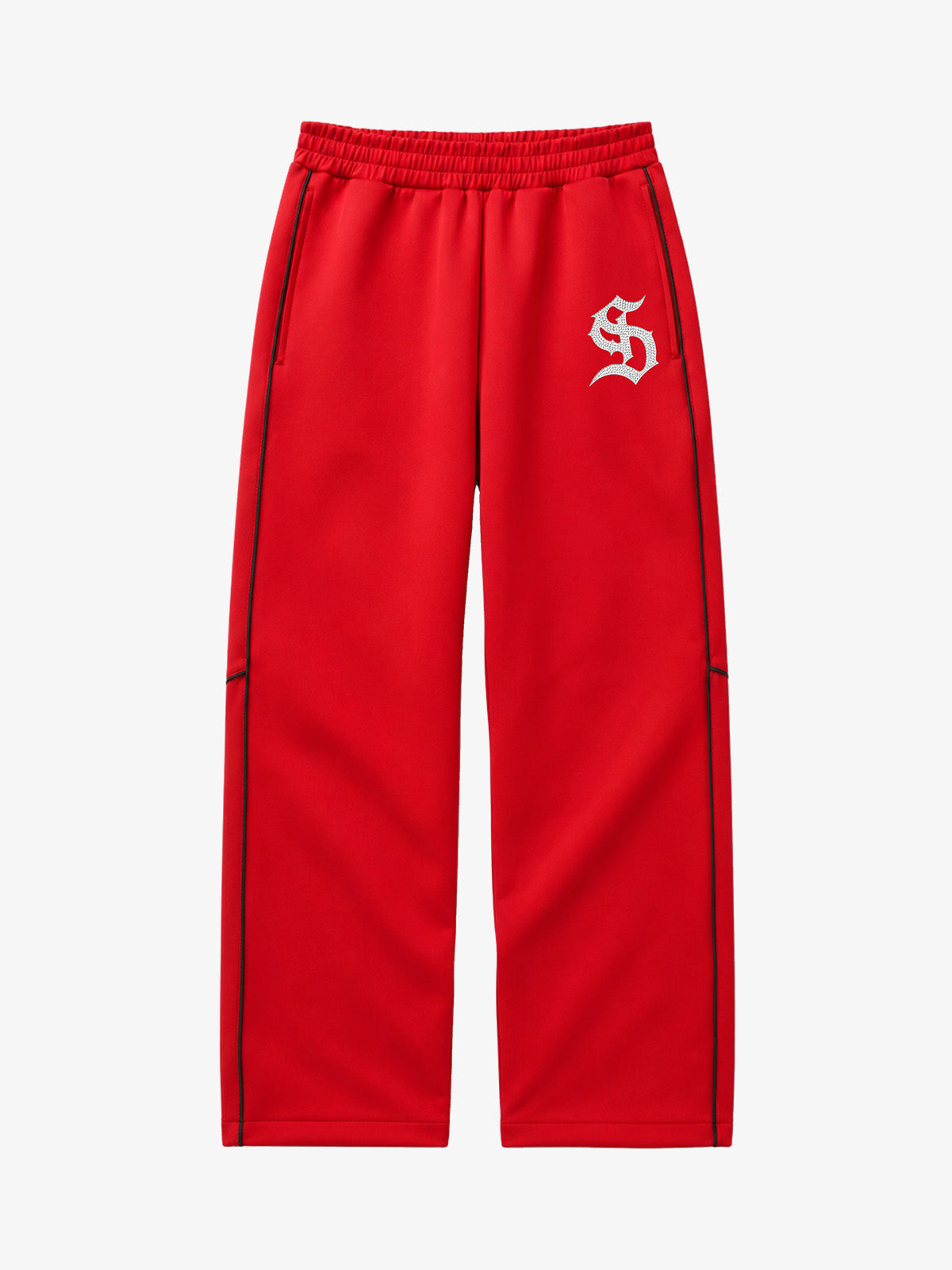 Rhinestone Graphic Straight-Leg Sweatpants