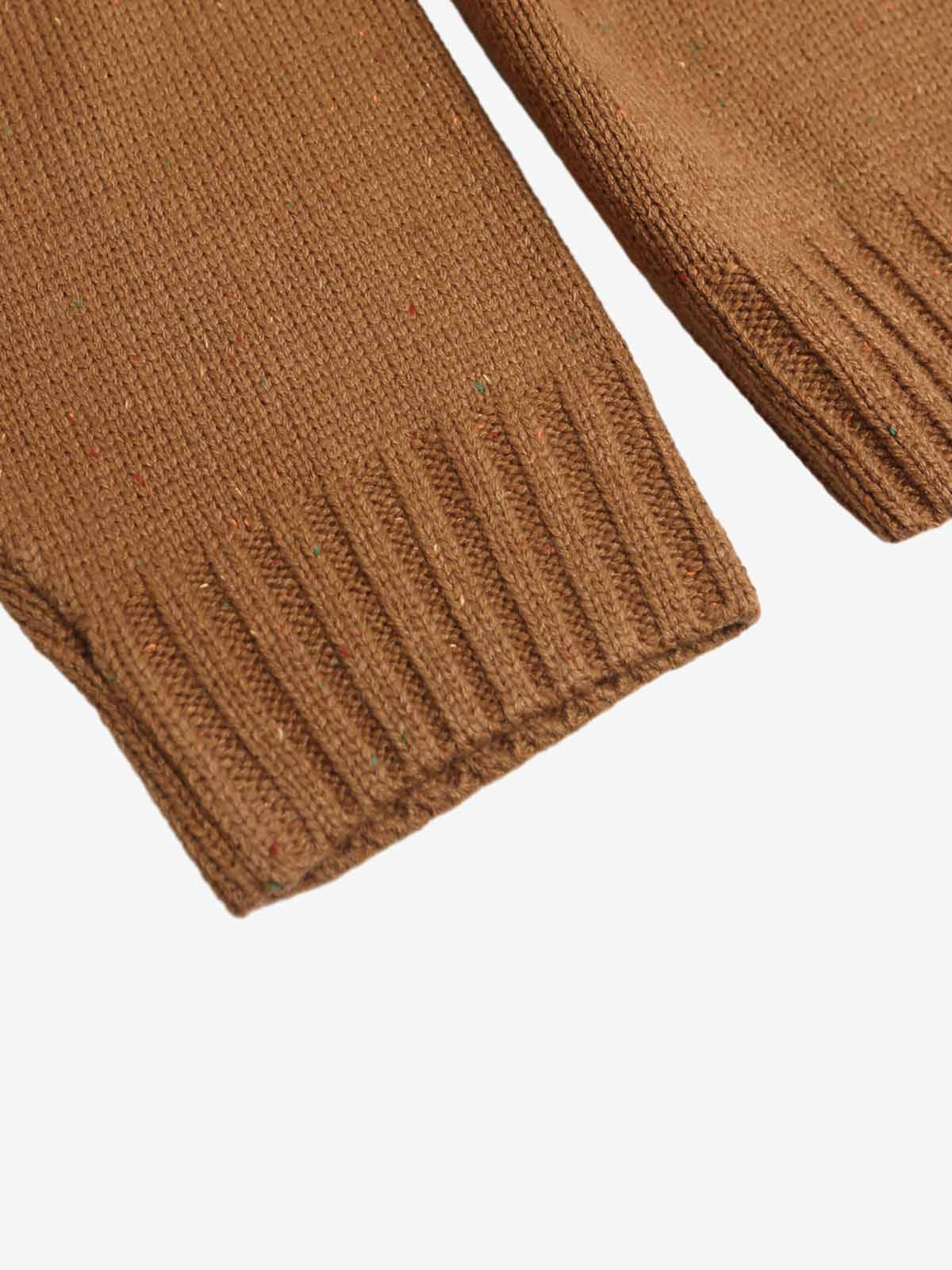 Oversized Knit Sweater with Bold Letter Design for Fall and Winter 