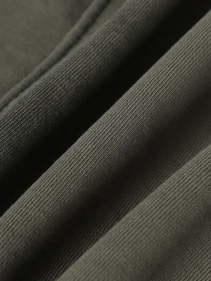 Retro Washed Distressed Irregular Shape Hoodie 