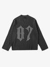 Gothic Distressed V-Neck Sweater