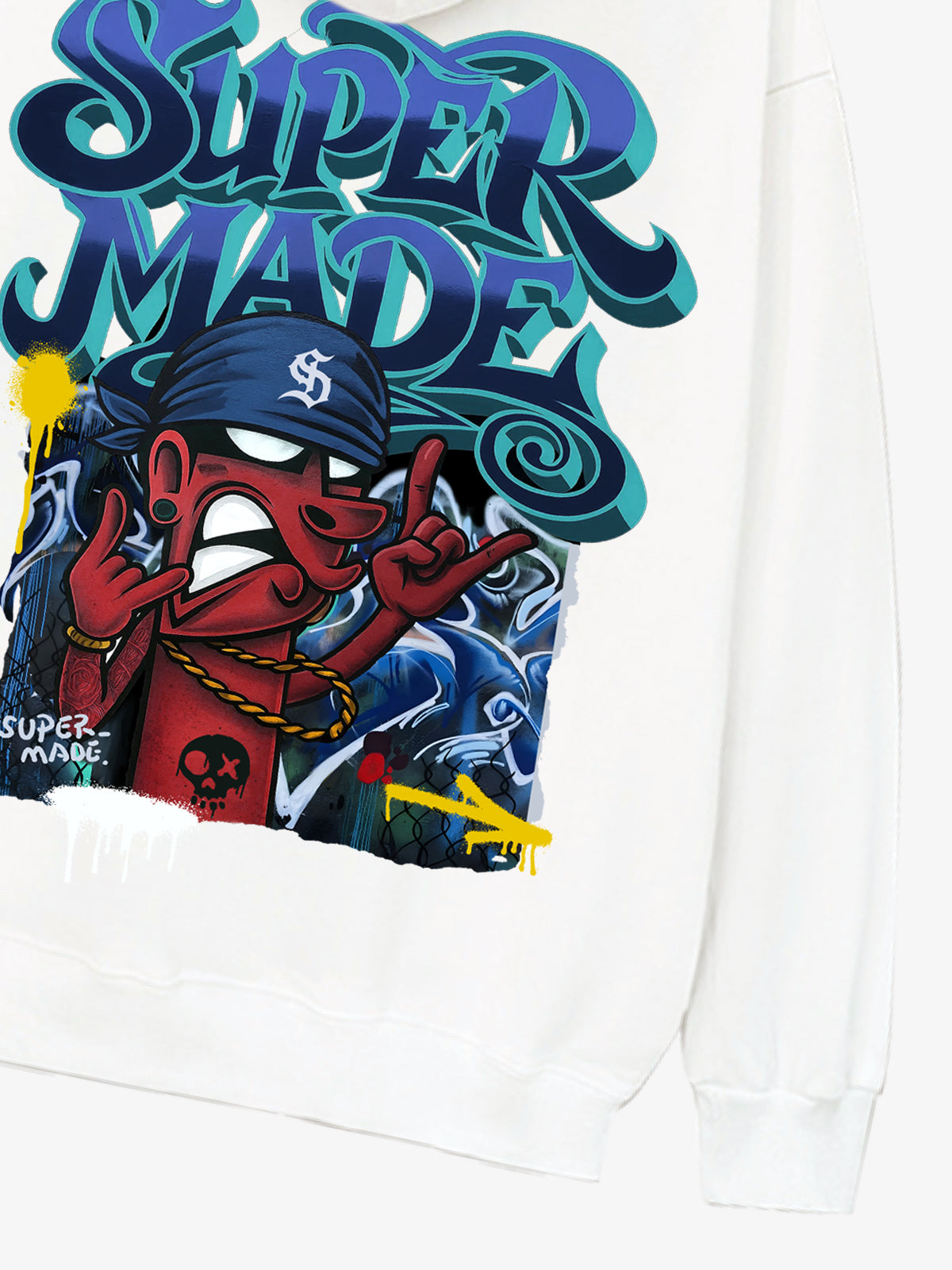 Stylish Graphic Hoodie with Unique Character Design for Casual Wear 