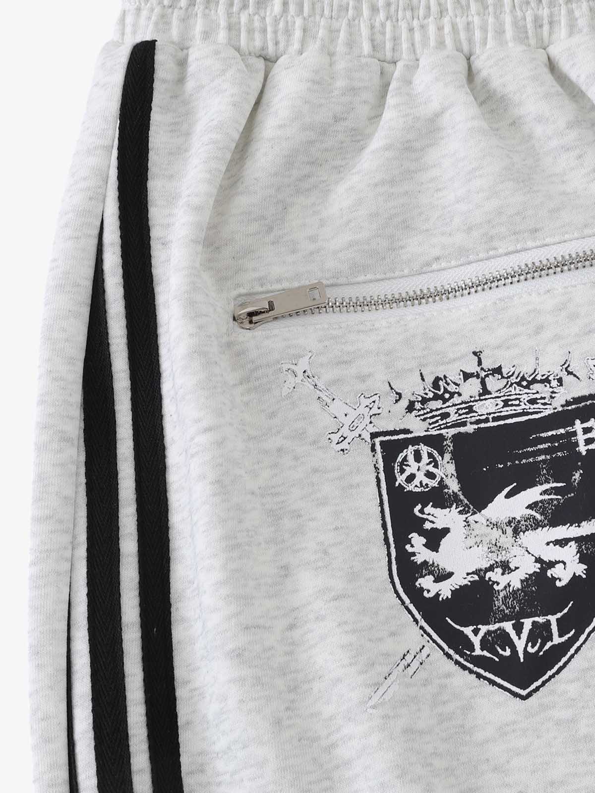 Crest & Sword Graphic Side Stripe Sweatpants 