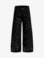 Rhinestone Straight Leg Pants 