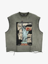 Vintage Liberty Newspaper Sleeveless T-Shirt 