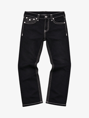 Contrast Stitch Straight Jeans