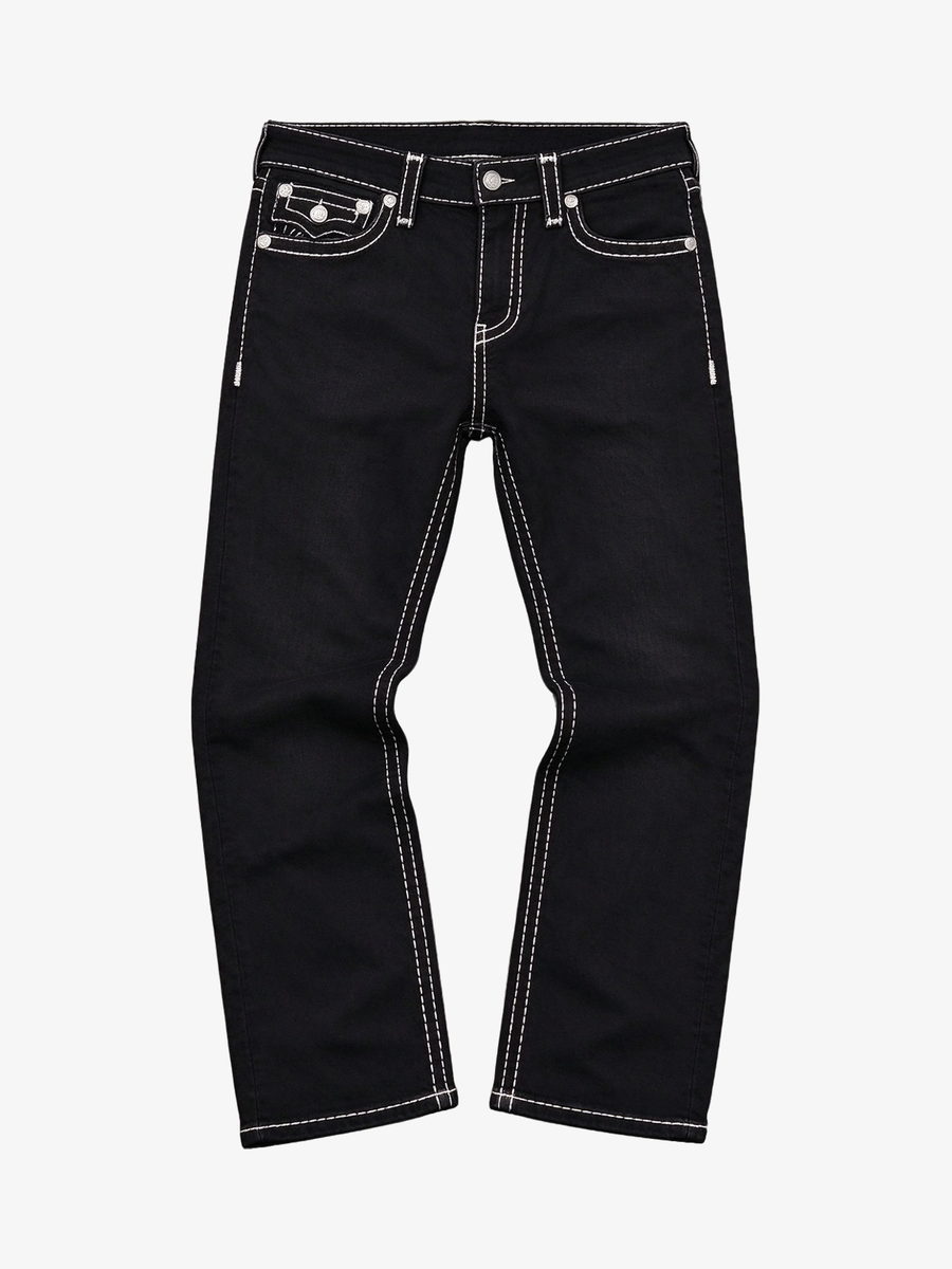 Contrast Stitch Straight Jeans