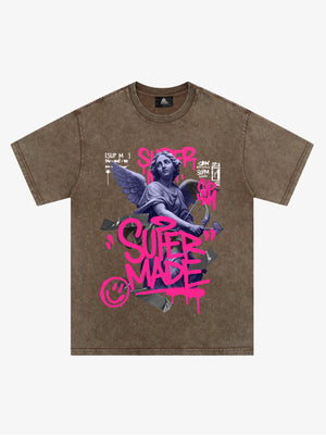 Street Lucky Angel graphic design T-shirt 