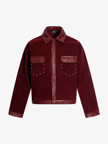 Vintage Suede PU Leather Collar Zip Up Jacket 