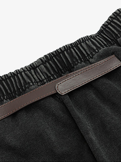 Wide-Leg Trousers with Adjustable Belt for Casual and Everyday Wear 