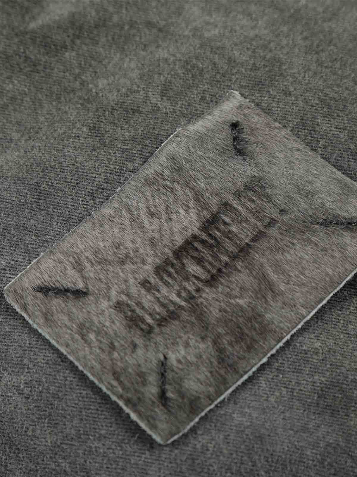 Vintage Distressed Pleated Shearling Collar Fleece Jacket 