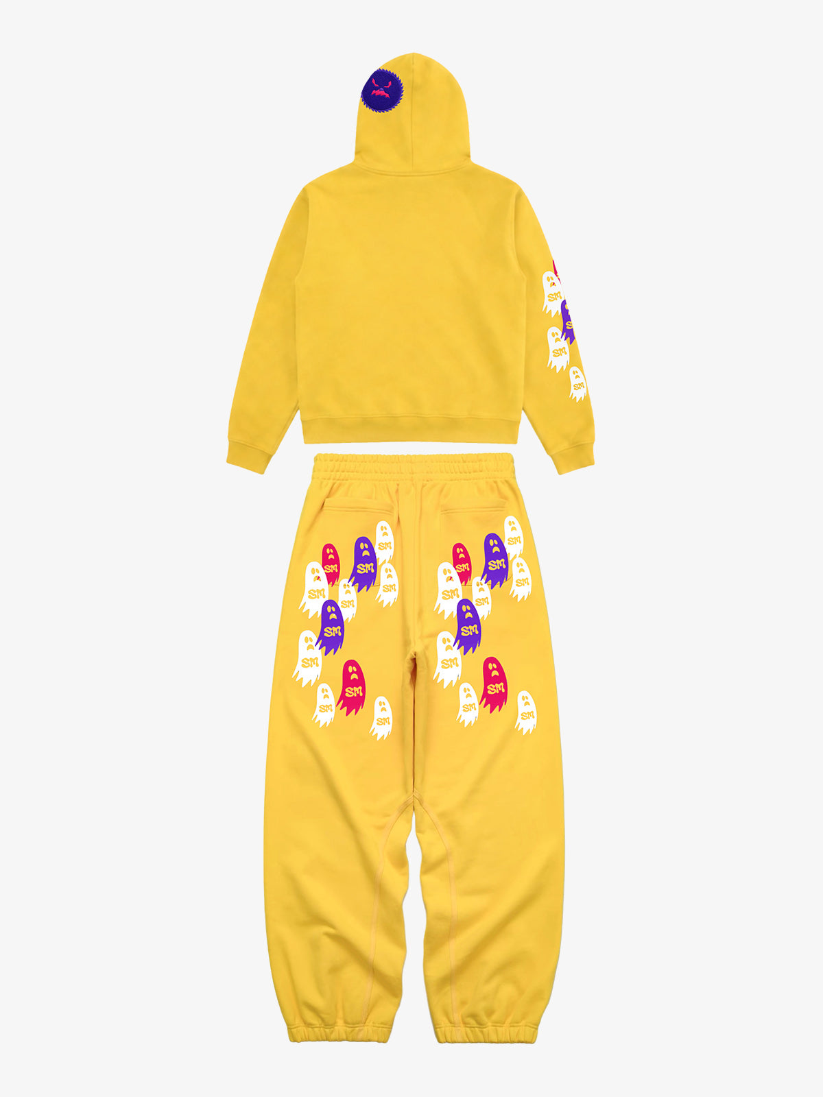 Gear Smiley Embroidered Hoodie & Jogger Set