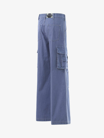 Vintage Belt Print Cargo Pants