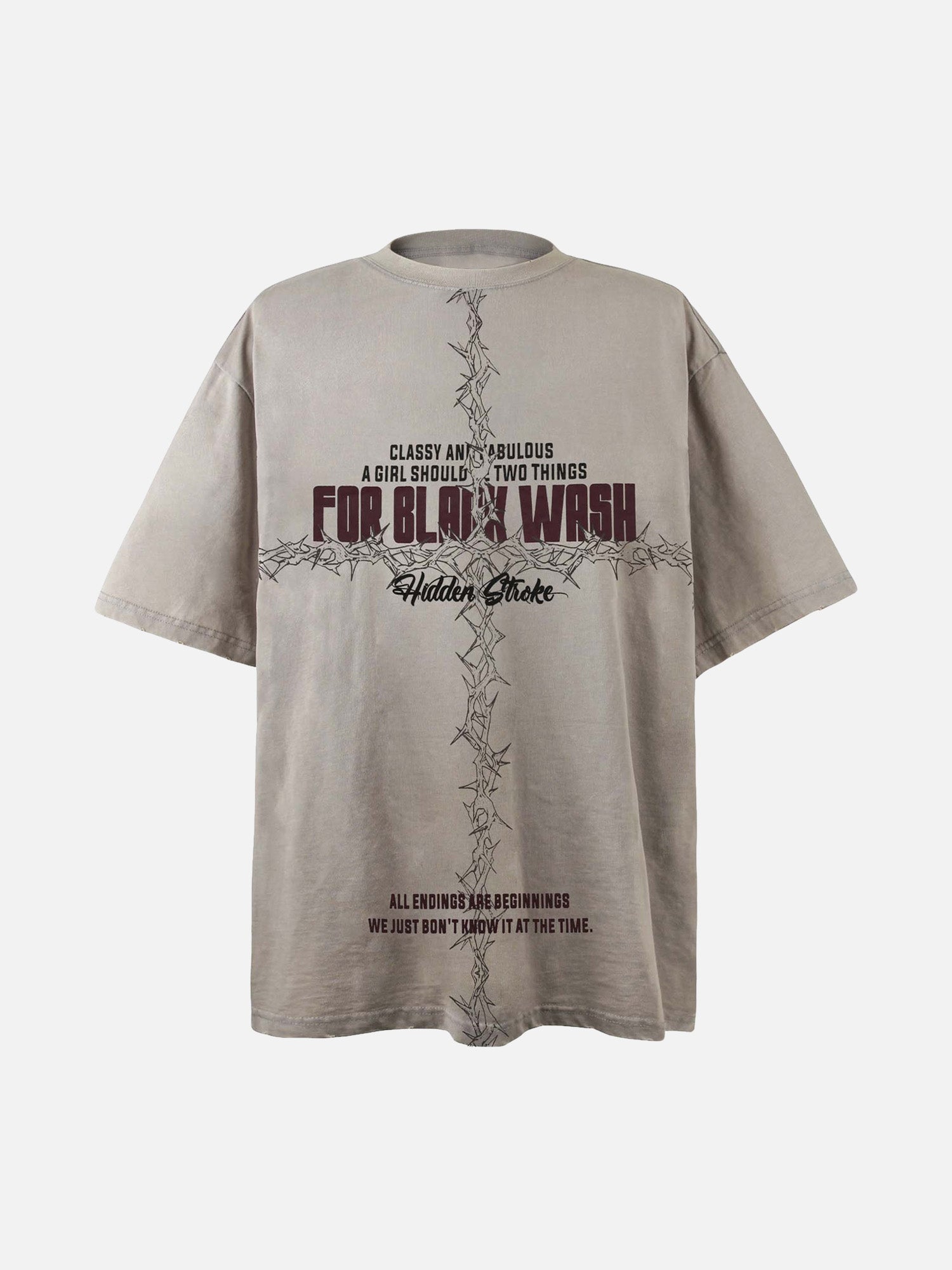 American Retro Washed Distressed Thorns T-shirt