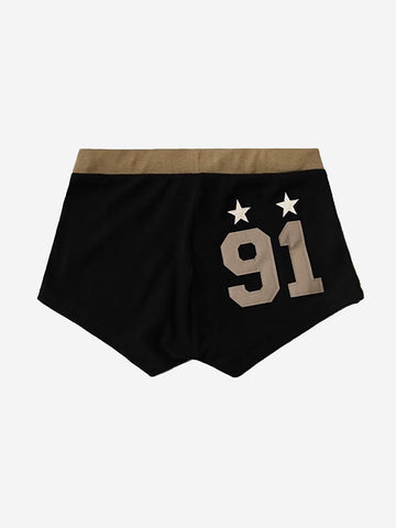 Sportliche Shorts mit Y2K-Grafikstreifen