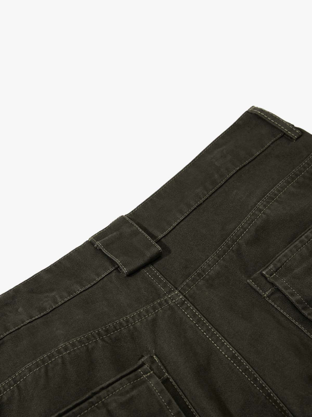 Draped Fabric Accessories Deconstructed Wide Leg Cargo Pants