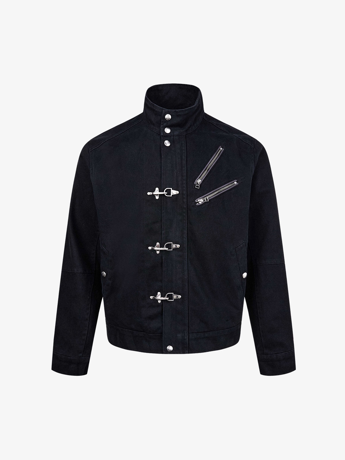 Distressed Metal Buckle Jacket