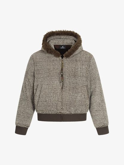 Cozy Hooded Jacket with Faux Fur Trim for Winter and Fall 