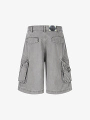 Used-Look-Cargoshorts mit vielen Taschen