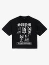 Multi Portrait Graphic Distressed Tee