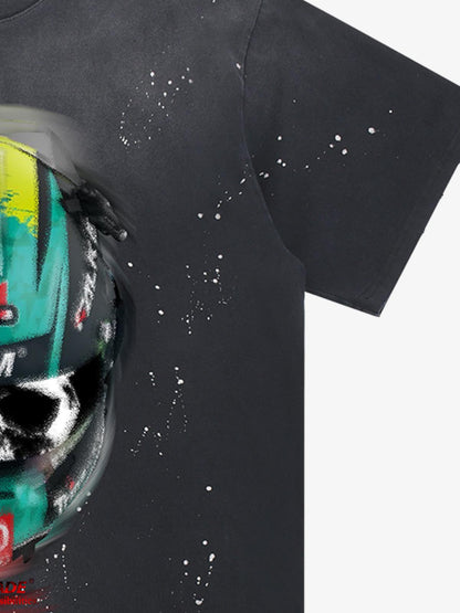 Snake and Sword Graphic T-Shirt with Bold Statement Design 