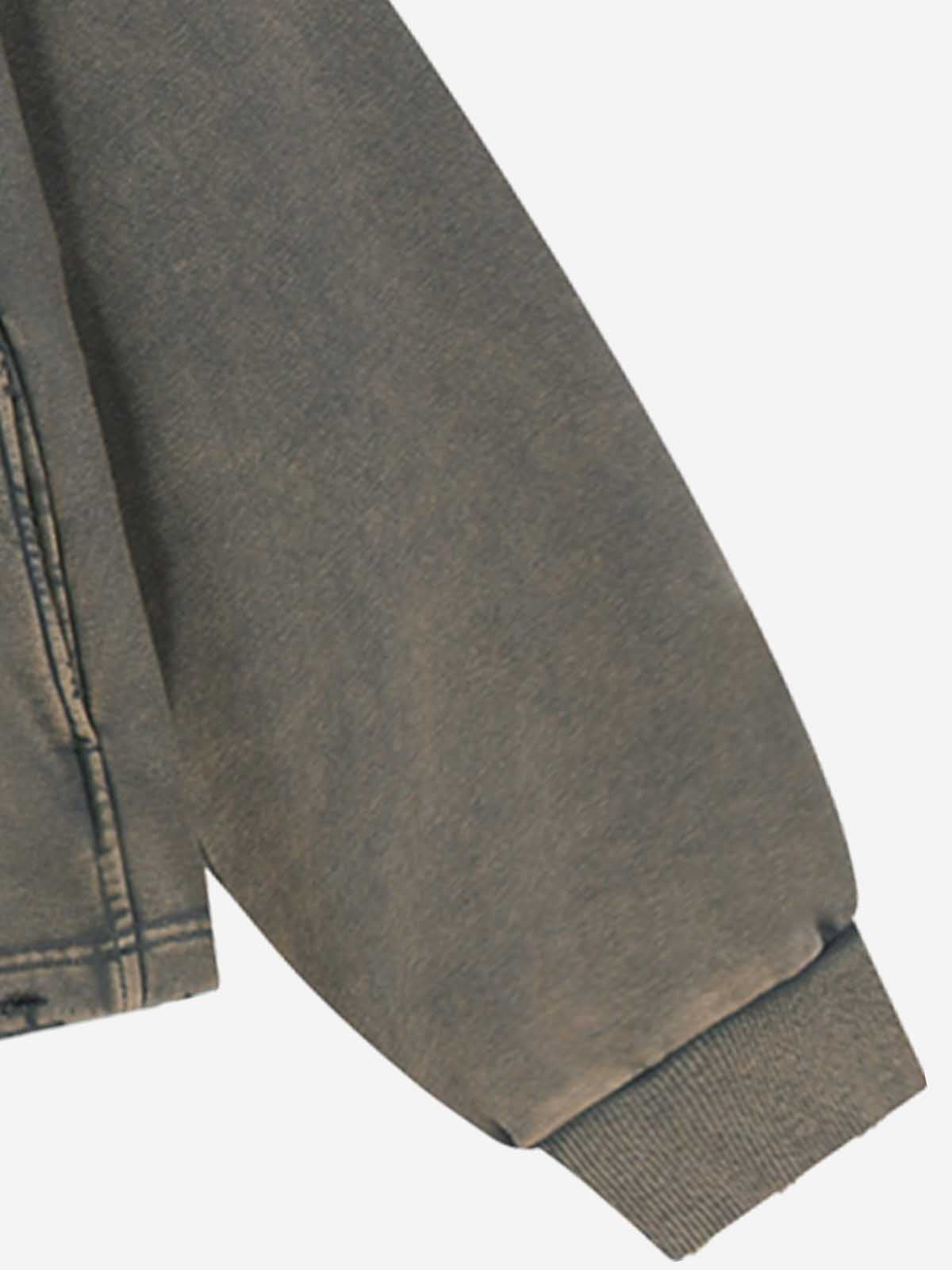 Hoodie mit Logo-Blitz-Grafik, gewaschen und im Used-Look