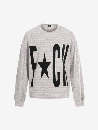 Graphic Letter Star Print Long Sleeve T-Shirt