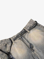 Plissee-Scimitar-Jeans