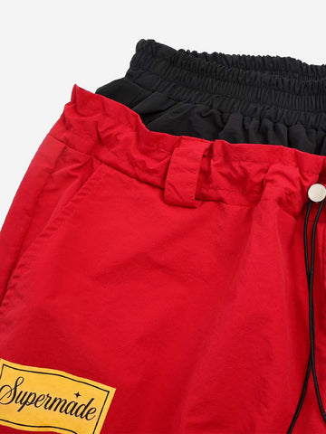 Star Color Block Double-Waist Paratrooper Pants