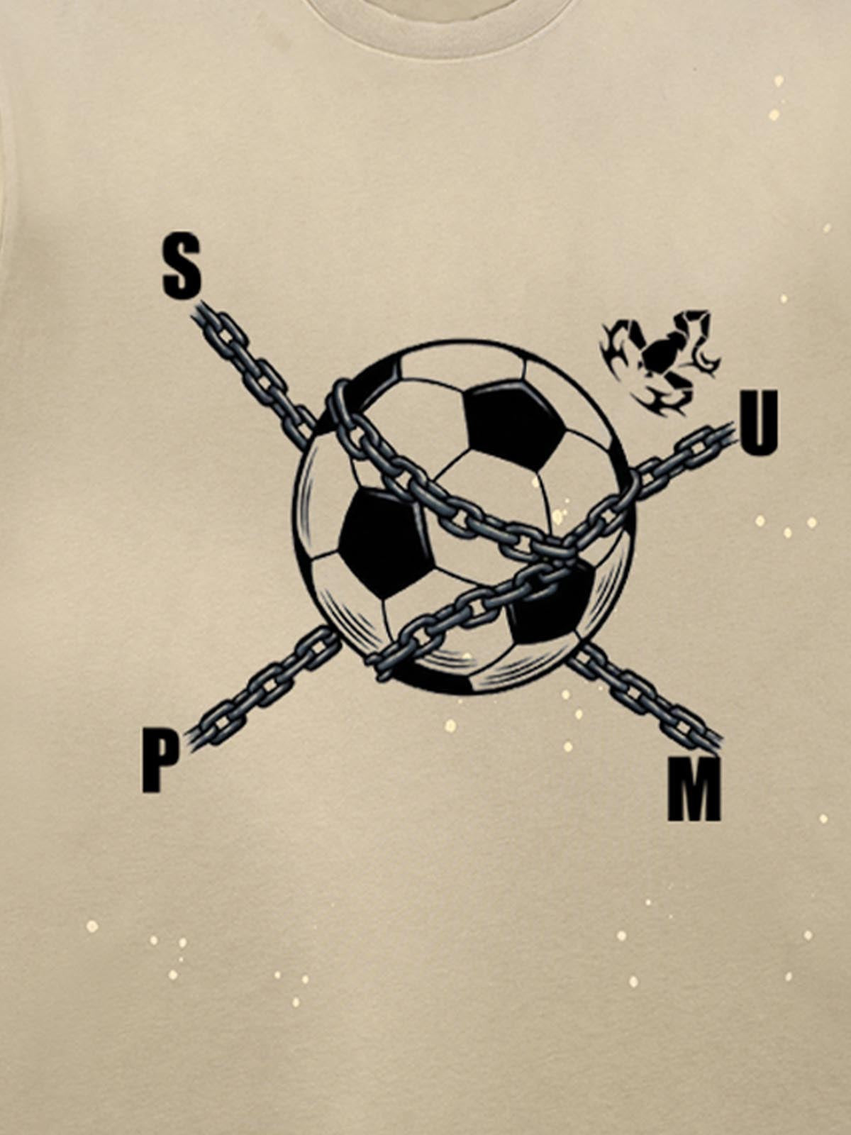 Chained Soccer Ball Graphic T-Shirt 