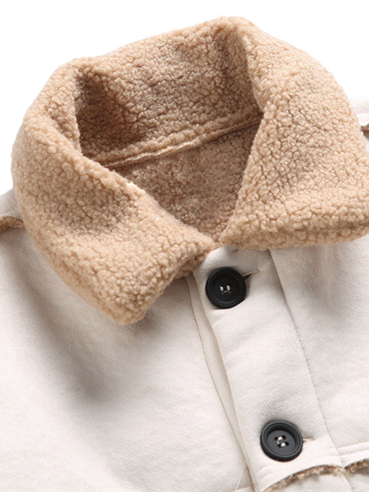 Raw Edge Star Embroidered Fleece Jacket 