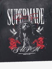 Jesus Prayer Graphic Ink Splatter Tee